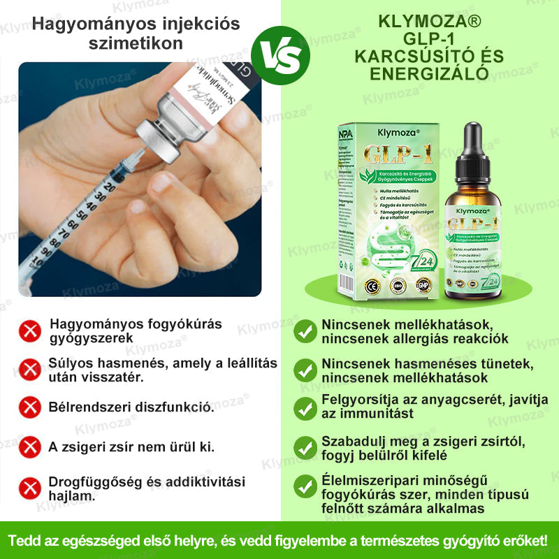 💥A Magyar Orvosi Kamara hivatalos ajánlásával 💥 | Klymoza® GLP-1 Karcsúsító és Energizáló Gyógynövényes Cseppek