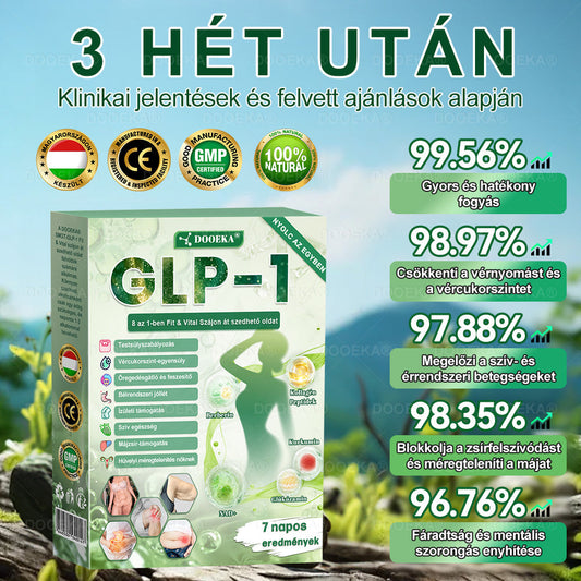 🔥 DOOEKA® GLP-1 8 az 1-ben Fit & Vital Szájon át szedhető oldat – 👨‍⚕️ Napi egyszer, 7 nap alatt látható változás / Elhízás, szív- és érrendszeri egészség, cukorbetegség, alvási apnoe, bélrendszer egészsége, ízületi problémák és még sok más esetén