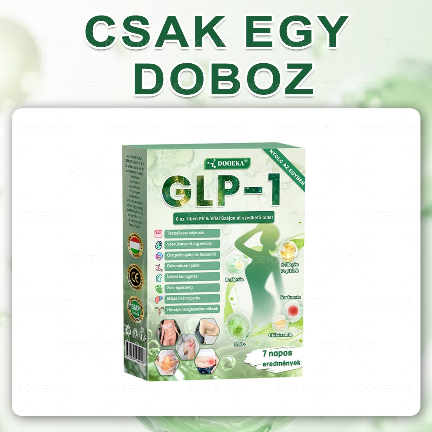 🏆 DOOEKA® GLP-1 8 az 1-ben Fit & Vital Szájon át szedhető oldat – 👨‍⚕️ Napi egyszer, 7 nap alatt látható változás / Elhízás, szív- és érrendszeri egészség, cukorbetegség, alvási apnoe, bélrendszer egészsége, ízületi problémák és még sok más esetén